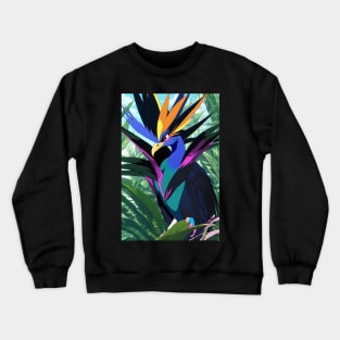 Beautiful tropical bird of paradise Crewneck Sweatshirt